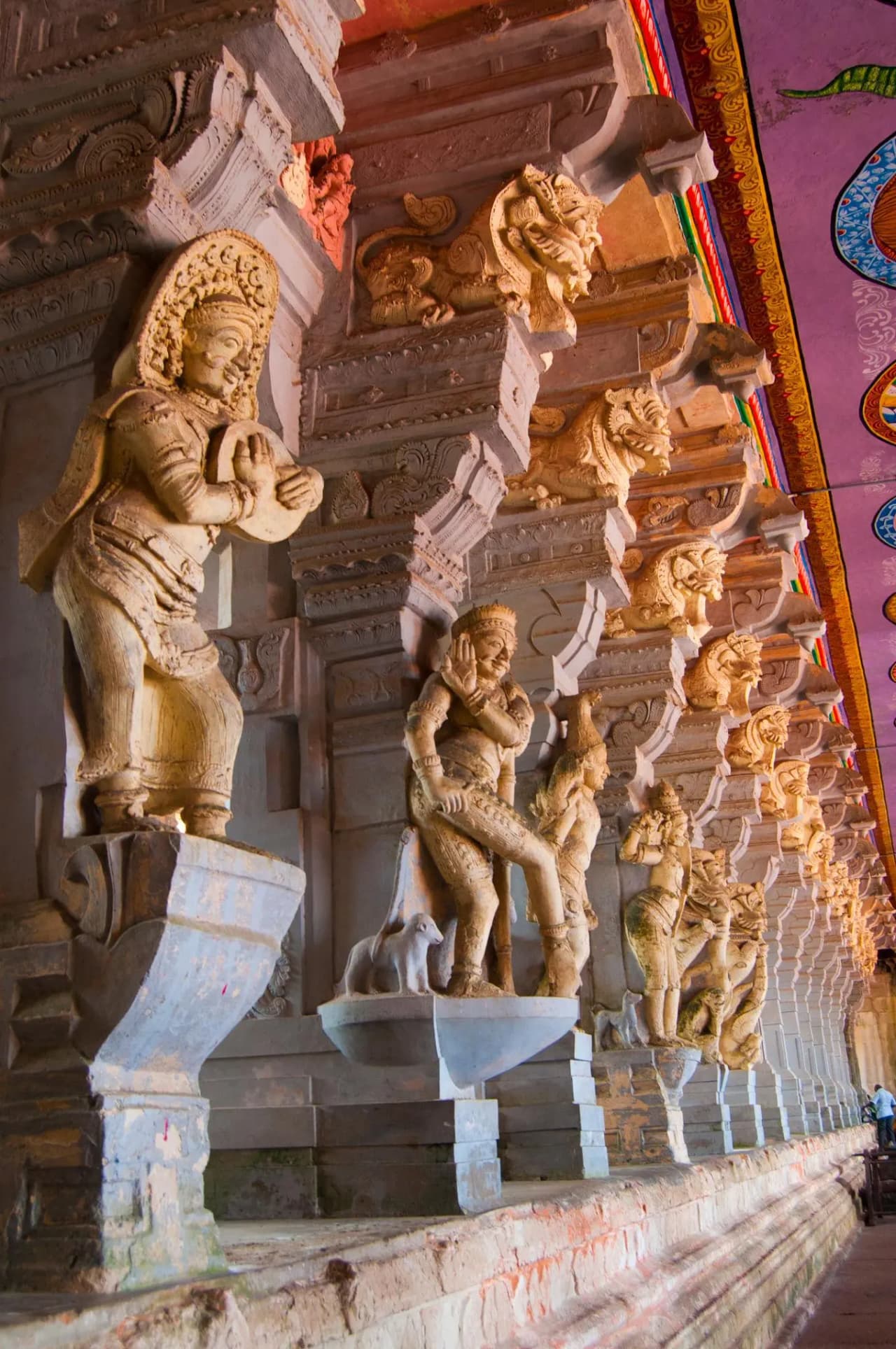Ramanathaswamy Temple pillar sculpture — Rameswaram in Hindu scriptures