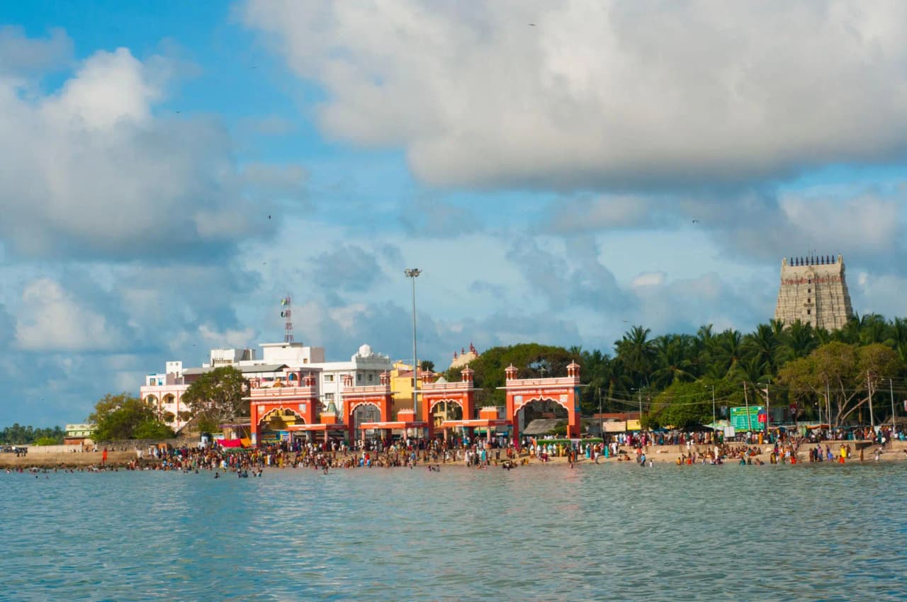 Agni Theertham seashore Rameswaram