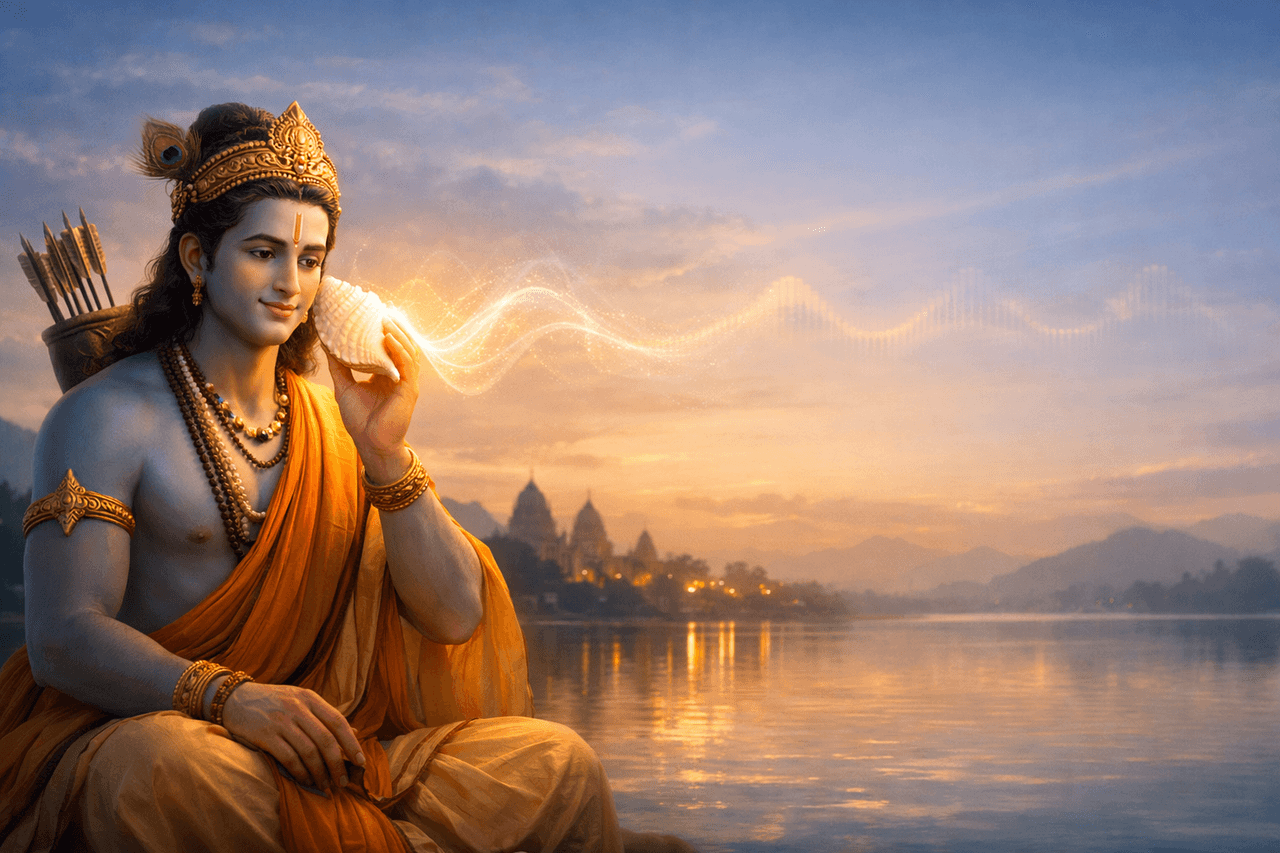 Spiritual temple scene for contact